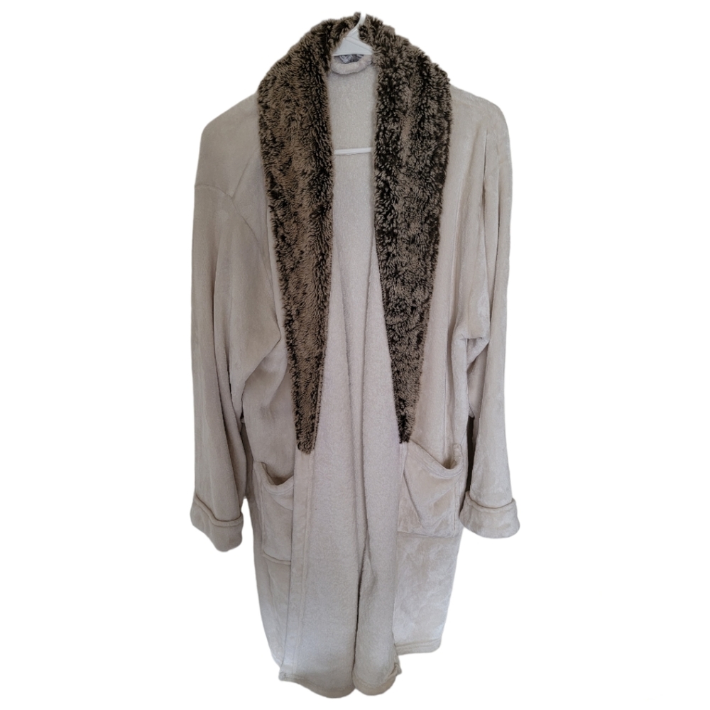 Serre Soft Robe Without Tie Fur Collar Size S/M
